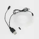 AI Generated Cable USB con tira transparente - foto producto mejorada 1:1